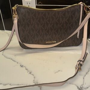 Michael Kors Crossbody Bag in Brown and Pink